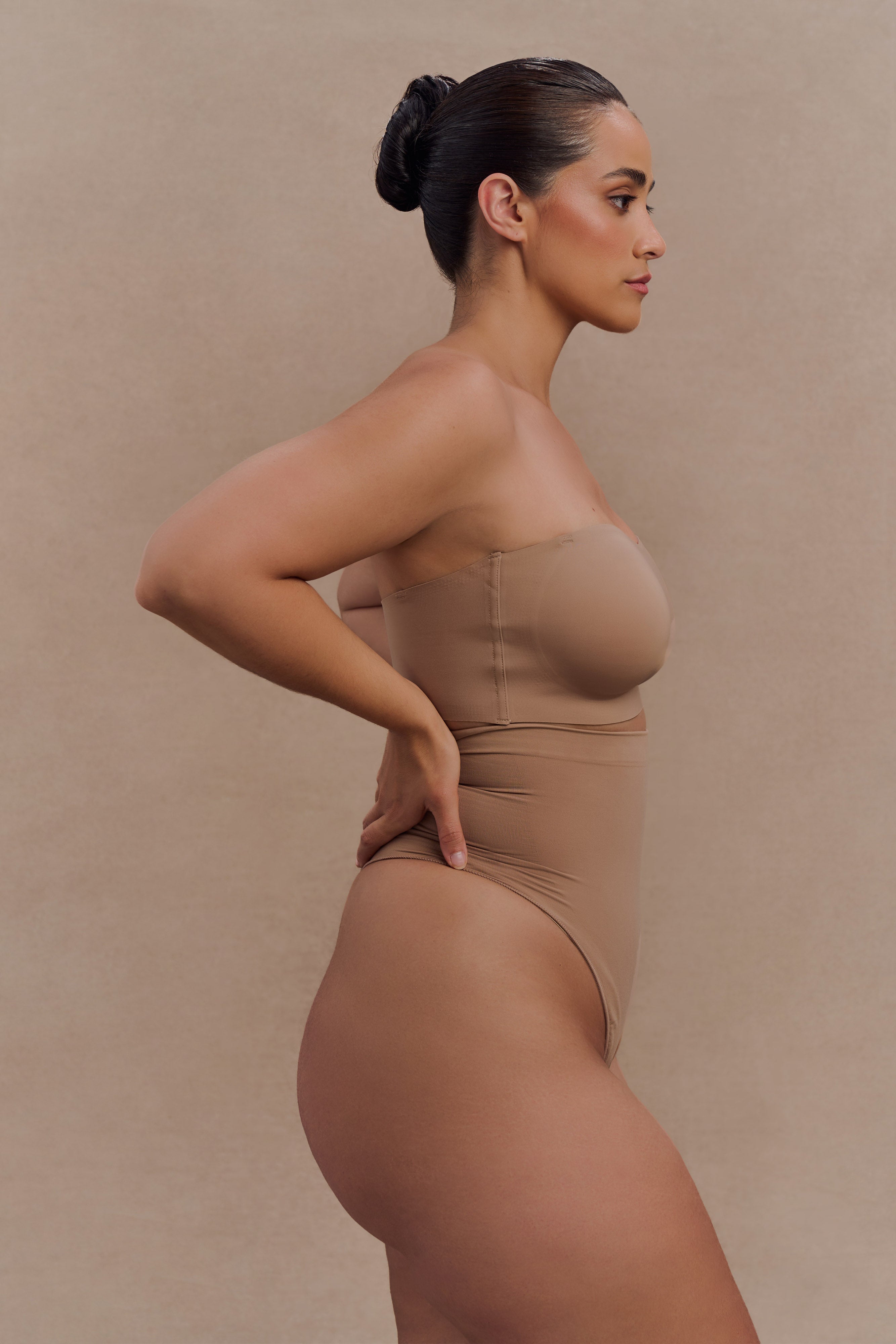 Saria High Waist Shapewear Briefs - Latte
