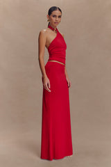 Mariposa Slinky Halter Top - Red