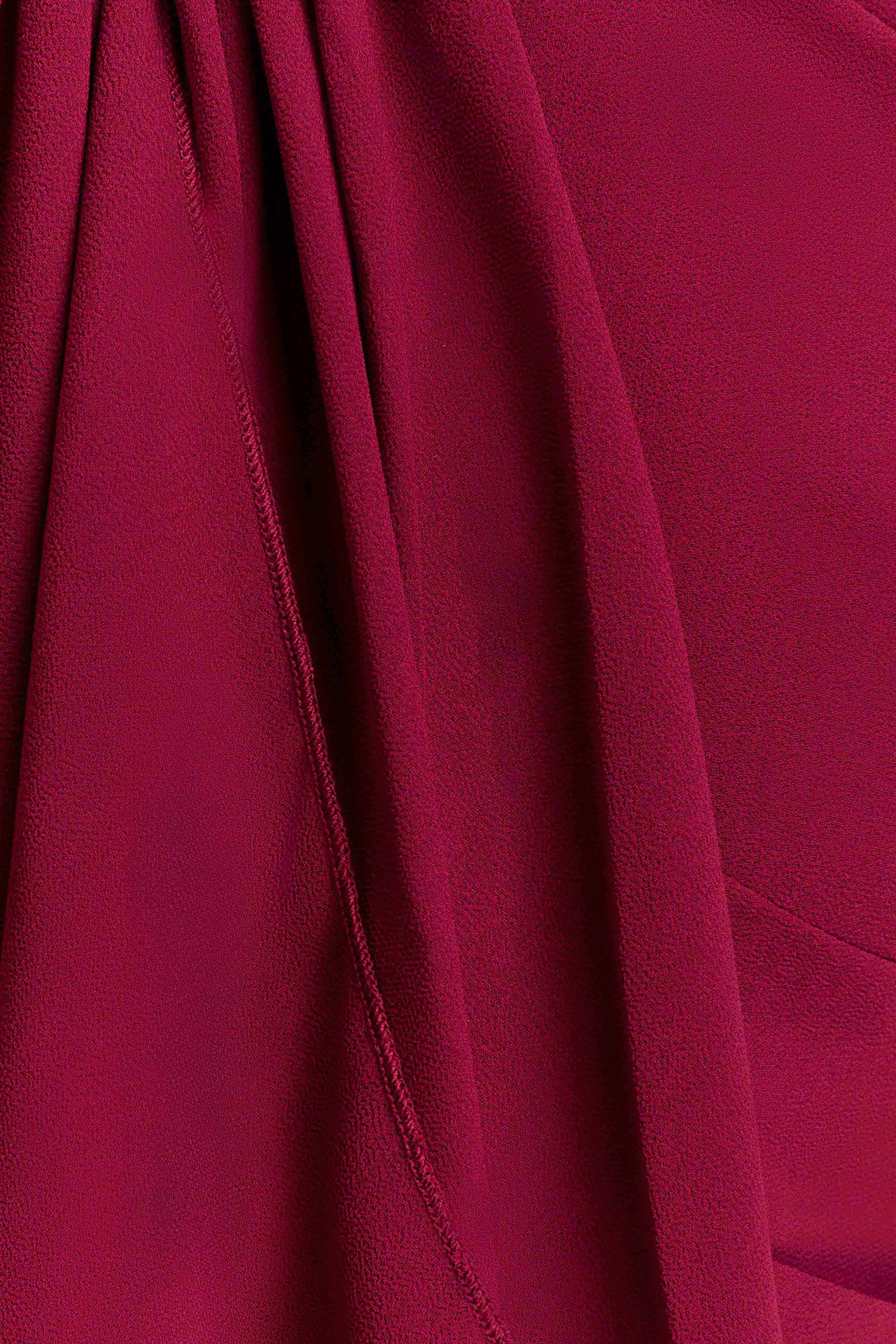Celina Chiffon Overlay Maxi Skirt - Cherry Red