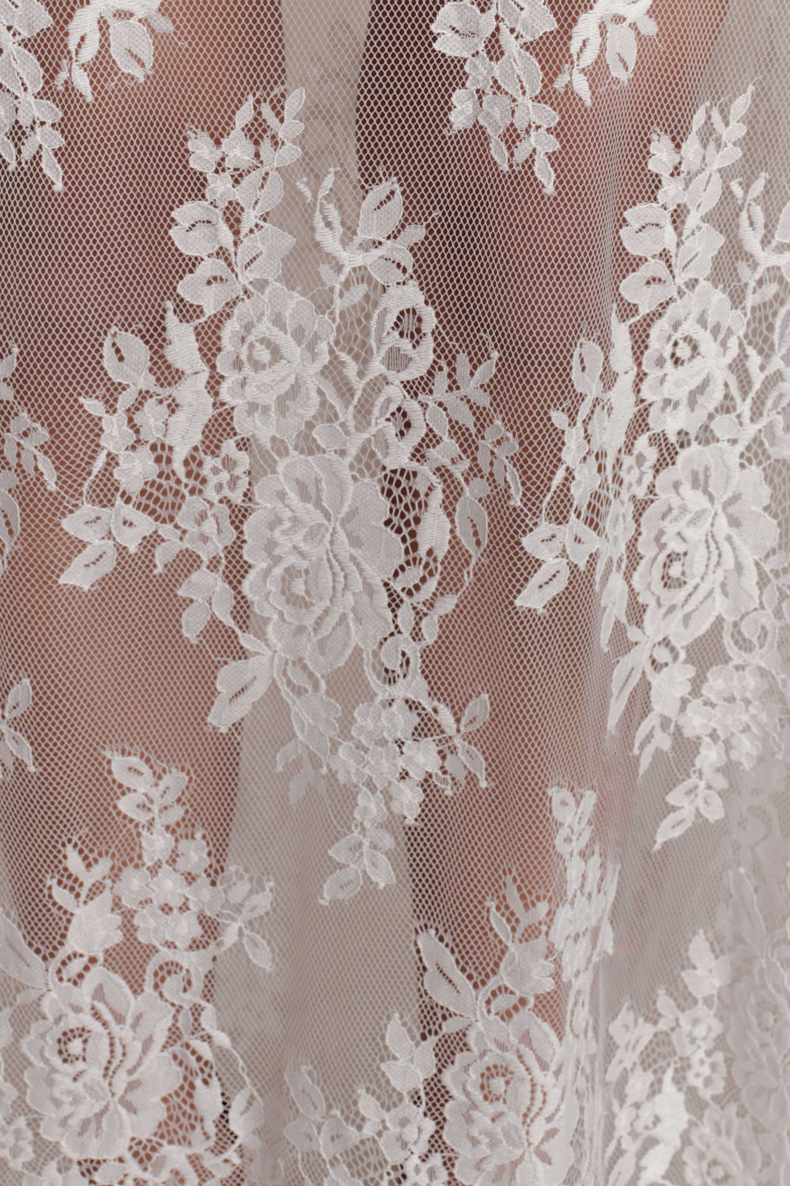 Camille Beaded Satin And Lace Maxi Skirt - Ivory